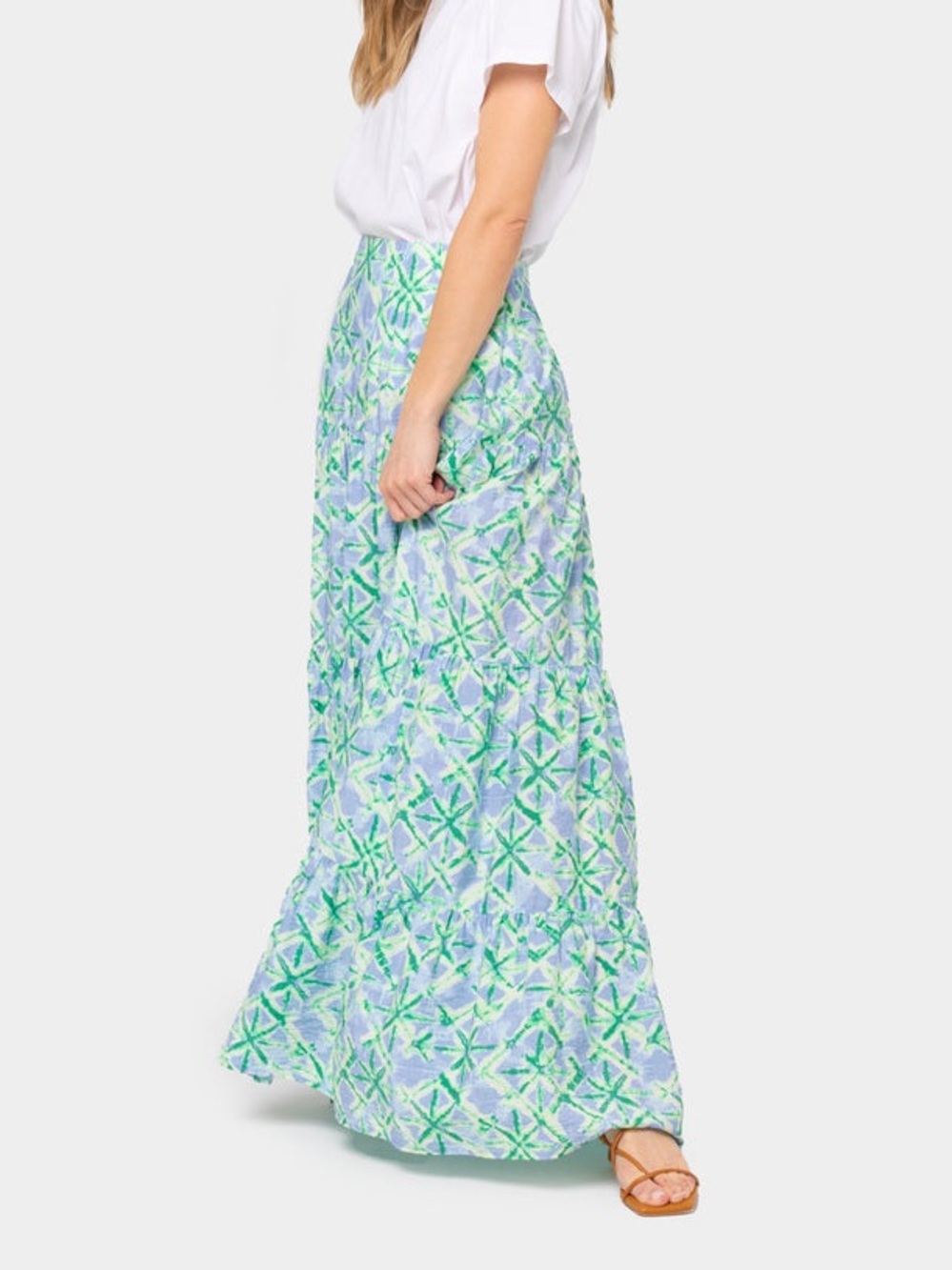 Peace Love World | Pull On Tiered Maxi Skirt